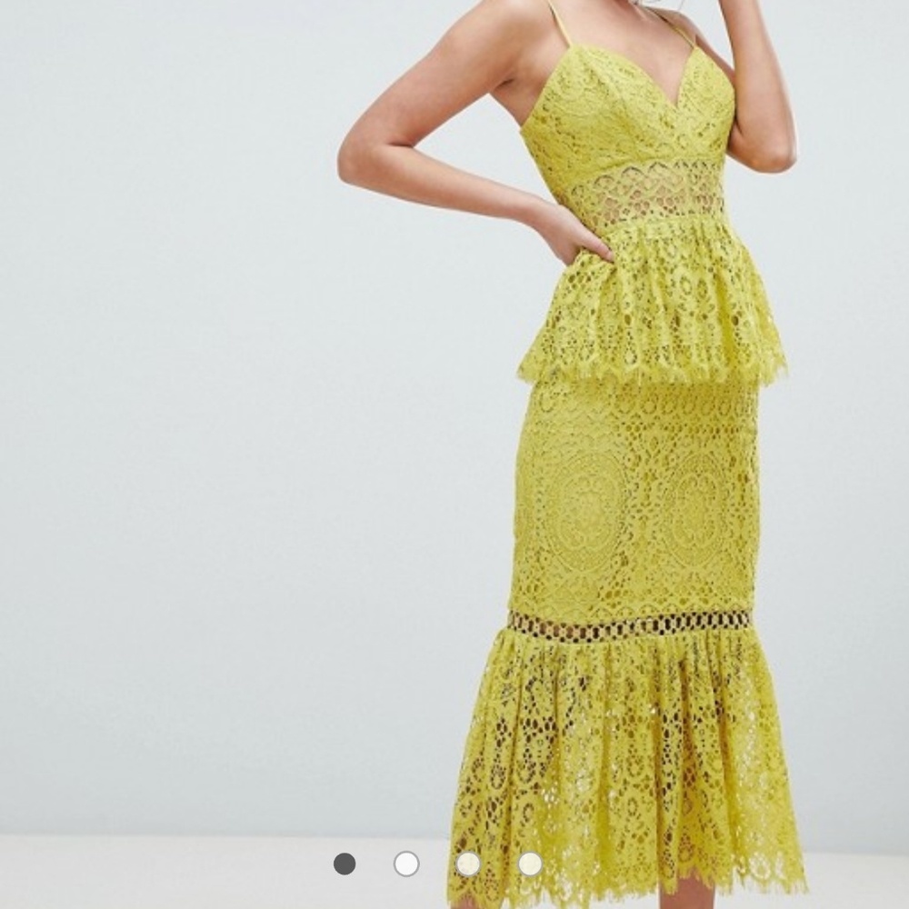 ASOS Design Yellow Pencil Dress